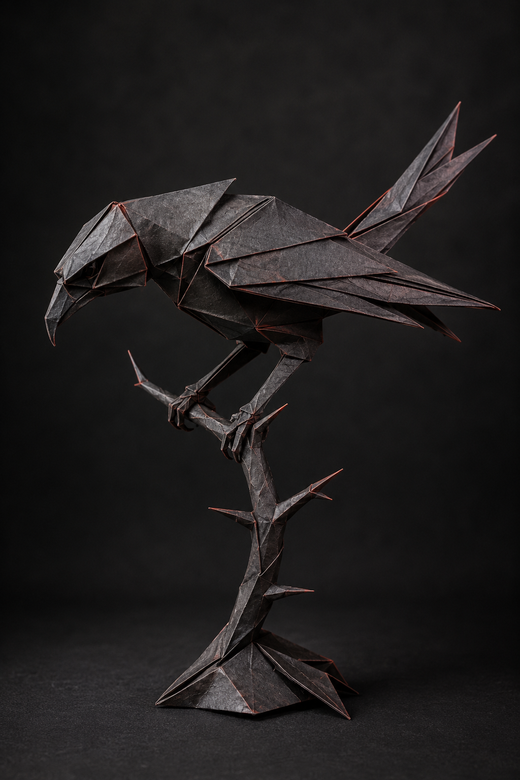 Origami shrike, clenched form